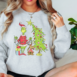 Christmas Tree with Grinch and Max DTF Print