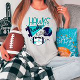 Hawks Football Retrocollage DTF Print
