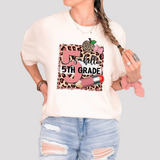 School Leopard Square DTF Print