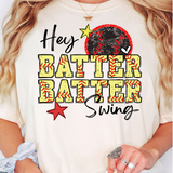 Hey Batter Batter Swing Softball DTF Print