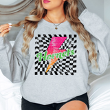 Hornets Checker Bolt Distressed DTF Print