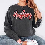 Huskers Outline DTF Print