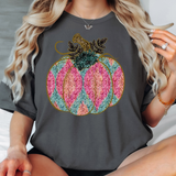 Ikat Pumpkin DTF Print