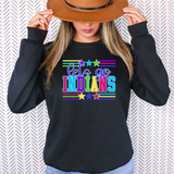 Indians Lets Go Multi Color DTF Print