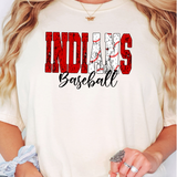 Indians Sport Grunge DTF Print