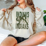 Indians Matching Stacked Camo Greens DTF Print