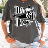 Indians Lets Go Star Banner Trio DTF Print