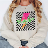 Knights Checker Bolt Distressed DTF Print