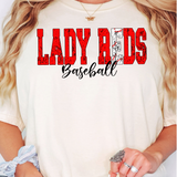 Lady Reds Sport Grunge DTF Print