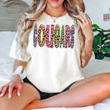 Leopard Cougars Neon Outline DTF Print