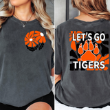 Lets Go Tigers Paw Floral DTF Print