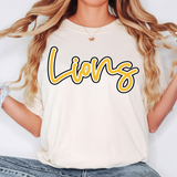 Lions Outline DTF Print