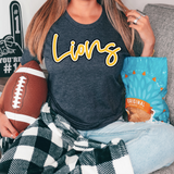 Lions Outline DTF Print