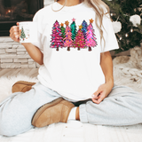 Lit Christmas Trees  DTF Print