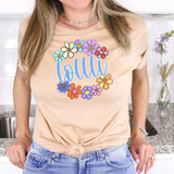 Lolli Spring Flower Circle DTF Print