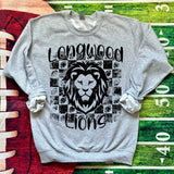 Checker Football Longwood Lions DTF Print