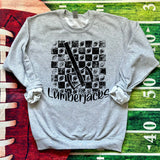 Distressed Checker Football Lumberjacks DTF Print