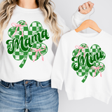 Coquette Checker Shamrock Mama Mini DTF Print