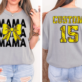 Softball Mama Personalized Name DTF Print