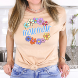 Mawmaw Spring Flower Circle DTF Print