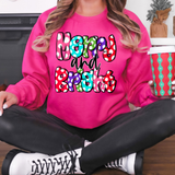 Merry and Bright Polkadot Doodle DTF Print