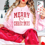 Merry Christmas Grunge Santa DTF Print