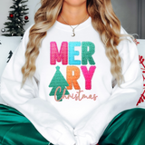 Merry Christmas Tinsel Effect DTF Print