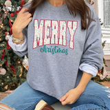 Merry Christmas Varsity Doodle DTF Print