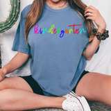 Multi Color Back to School Script DTF Print