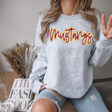 Mustangs Outline DTF Print