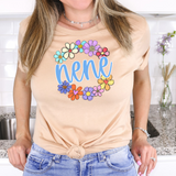 Nene Spring Flower Circle DTF Print