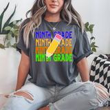Back To School Repeat Solid Pencil Middle High DTF Print
