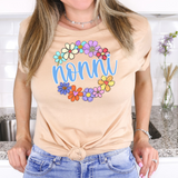 Nonni Spring Flower Circle DTF Print