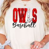 Owls Sport Grunge DTF Print