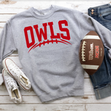 Owls Football Arched DTF Print