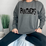 Distressed Wonky Panthers DTF Print