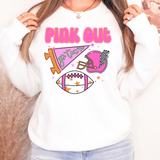 Pink Out Football Collage DTF Print