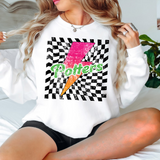 Potters Checker Bolt Distressed DTF Print