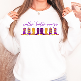 Callin Baton Rouge Purple Gold Boots DTF Print