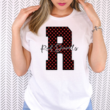 Faux Glitter Polka Dot Red Devils DTF Print