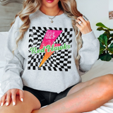 Red Hawks Checker Bolt Distressed DTF Print