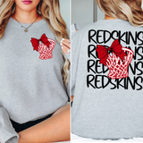 Redskins Basketball Net Bow DTF Print