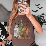 Retro Happy Hallothankmas DTF Print