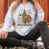 Retro Happy Hallothankmas DTF Print