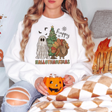Retro Happy Hallothankmas DTF Print