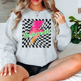 Sabercats Checker Bolt Distressed DTF Print