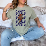 Saints Baseball Bolt DTF Print