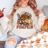 Hello Pumpkin Grunge DTF Print
