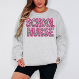 School Nurse Pink Stitch DTF Print