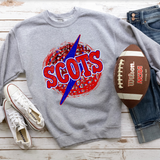 Scots Circle Leopard Bolt DTF Print